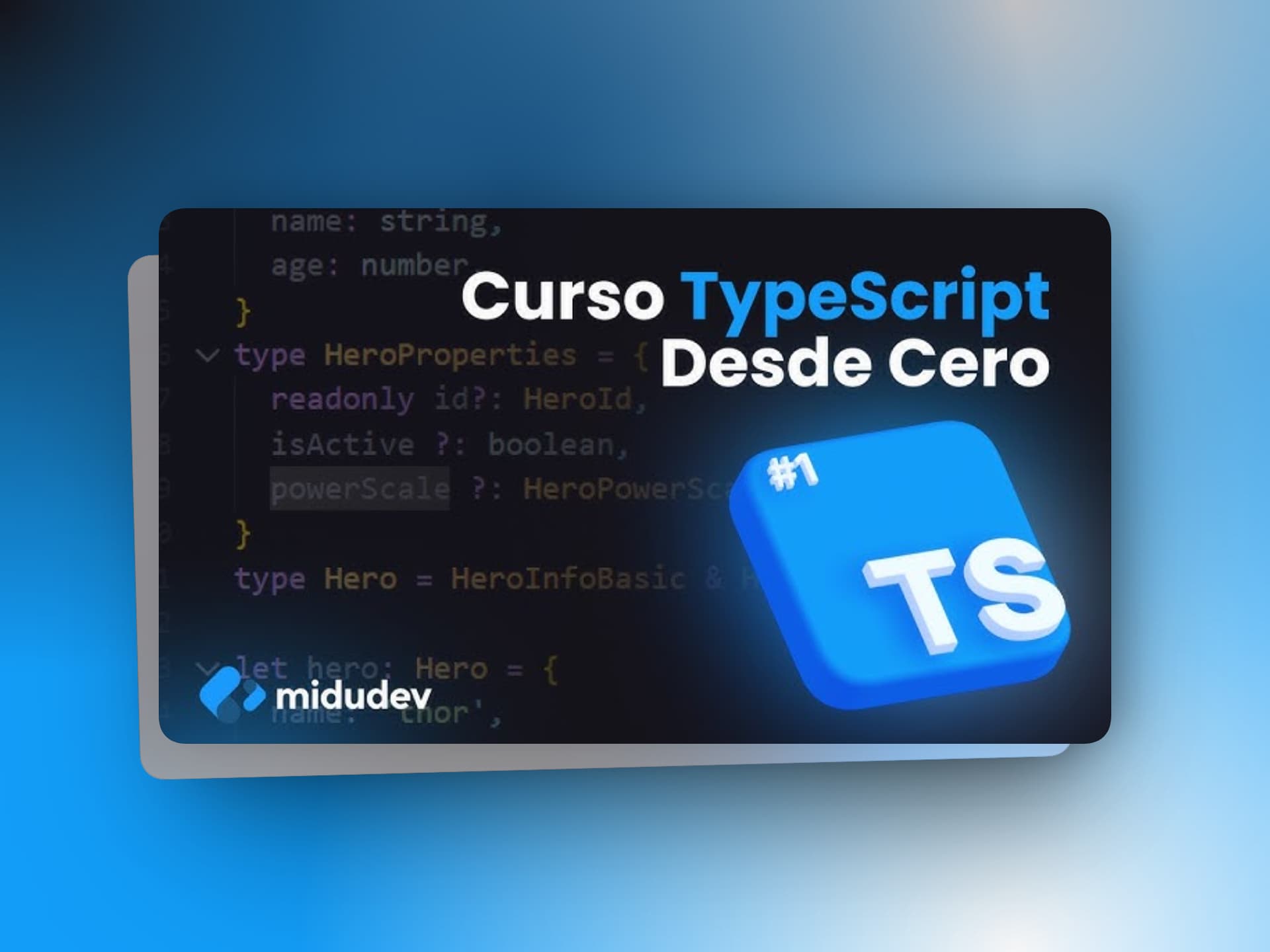 Captura de pantalla del curso TypeScript